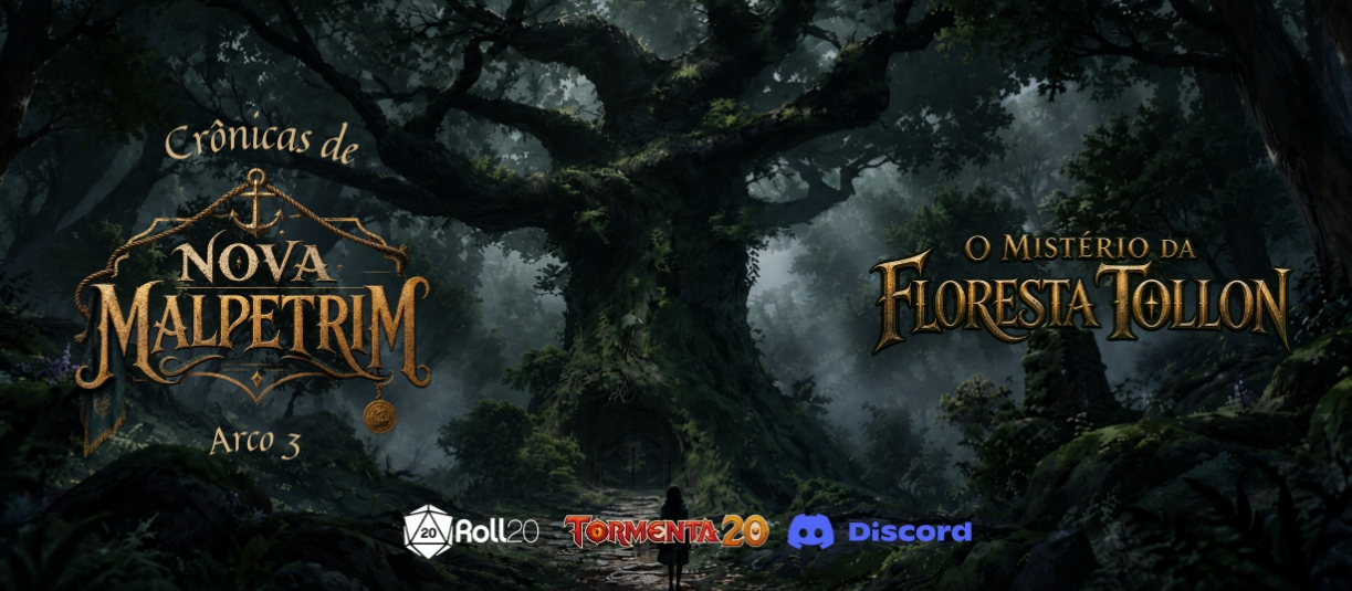 Banner da mesa de RPG: Crônicas de Nova Malpetrin Arco 3