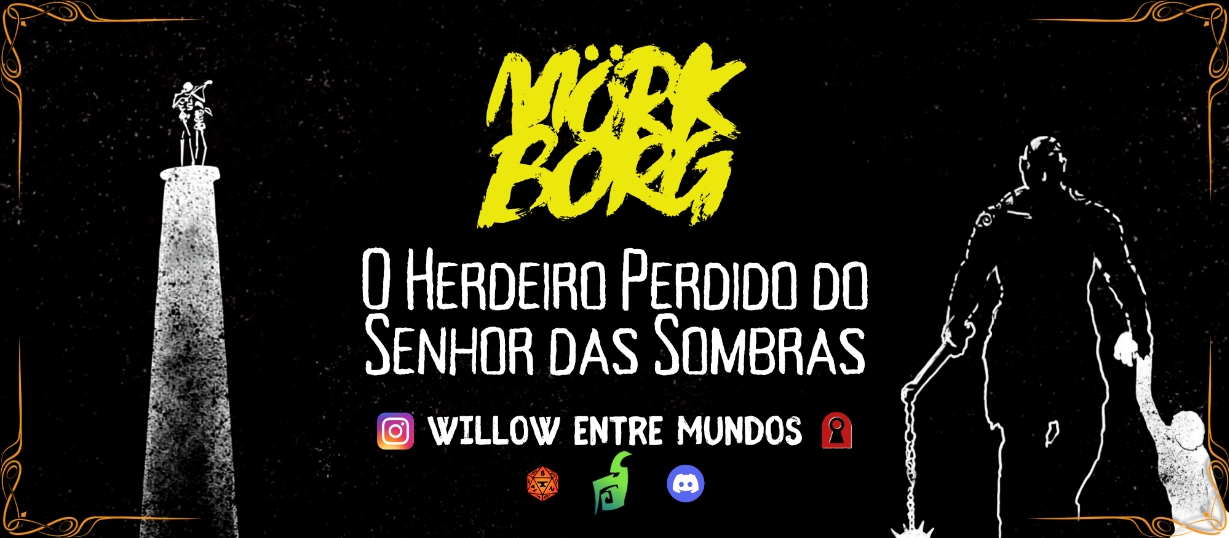 Banner da mesa de RPG: O Herdeiro Perdido do Senhor das Sombras