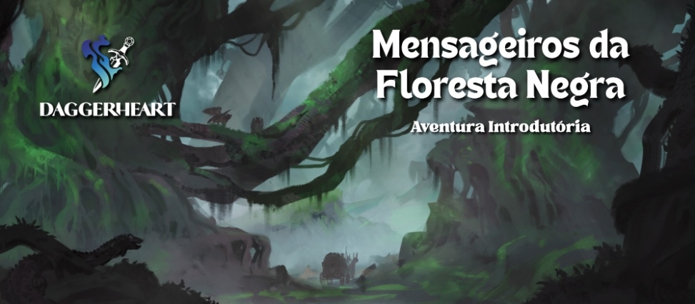 Banner da mesa de RPG: Mensageiros da Floresta Negra - Introdução a Daggerheart