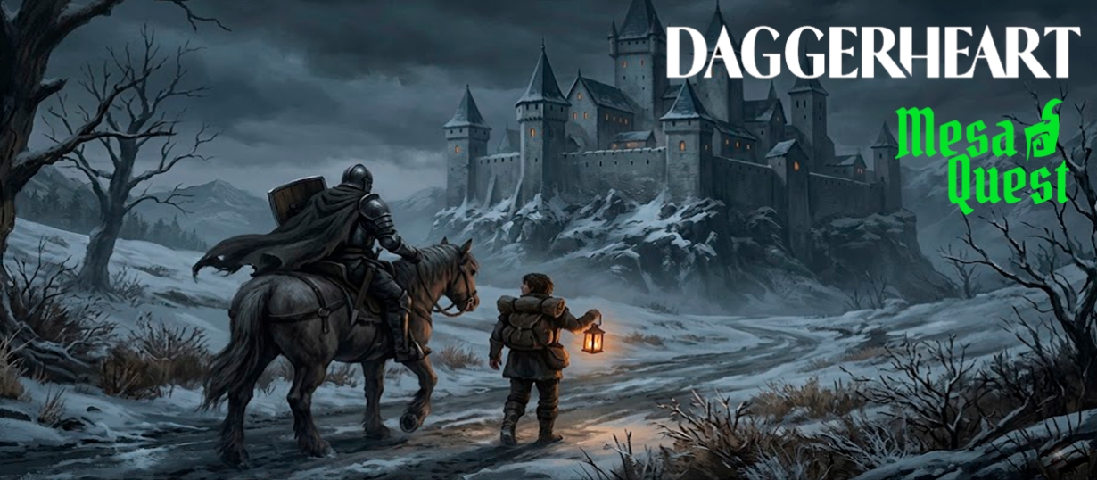 Banner da mesa de RPG: A Sombra do Trono - Daggerheart