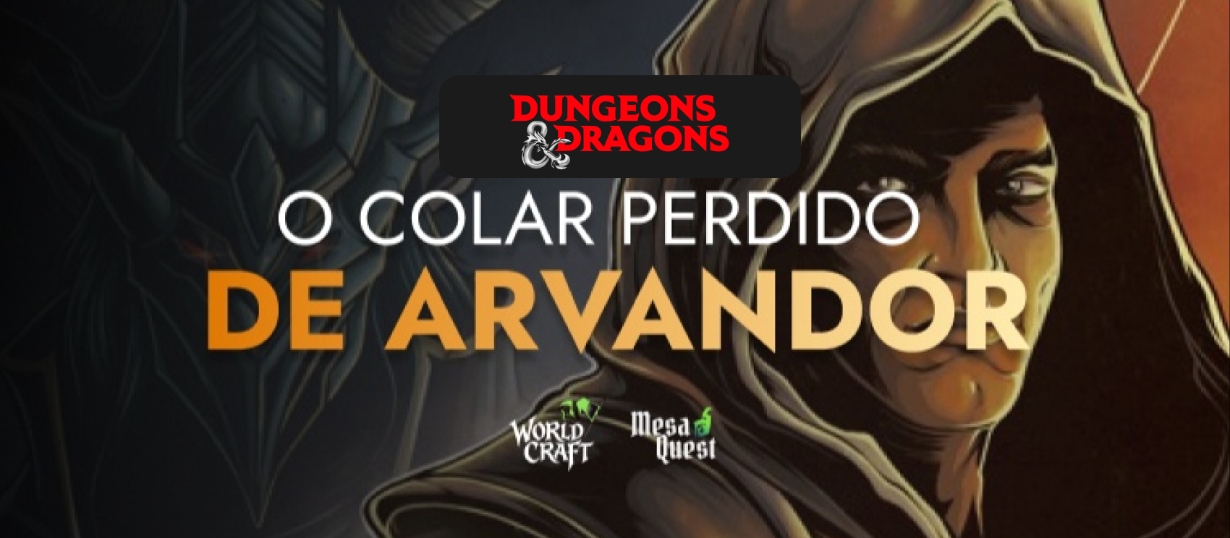 Banner da mesa de RPG: O colar perdido de Arvandor