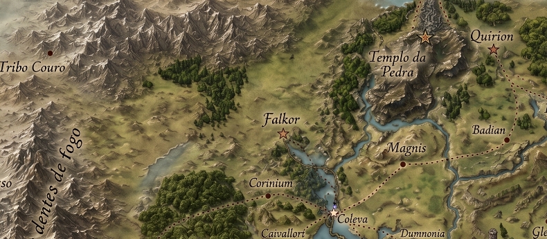 Banner da mesa de RPG: A Cidade Velha
