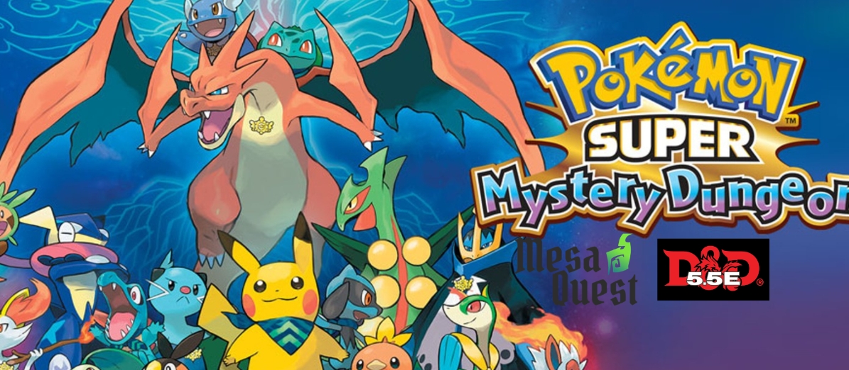 Banner da mesa de RPG: Pokemon Mystery Dungeon D&D5E
