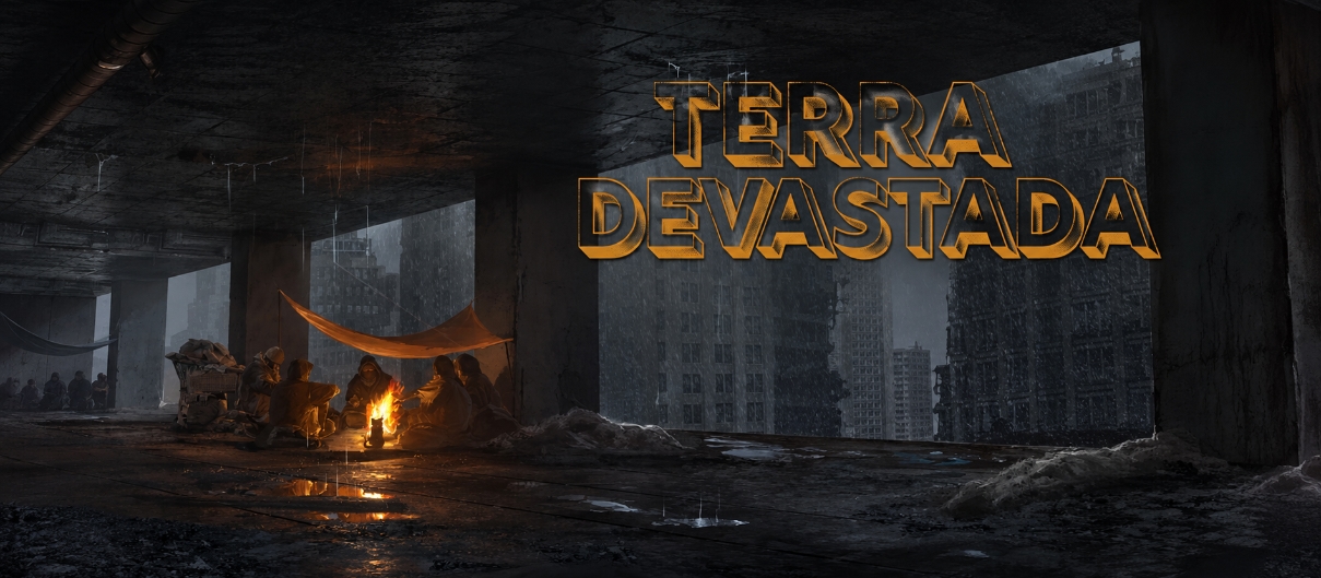 Banner da mesa de RPG: A Última Chuva