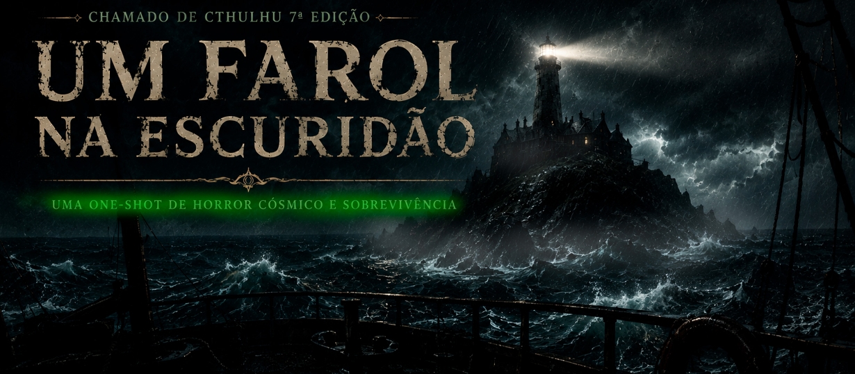 Banner da mesa de RPG: Aquele farol na escuridão