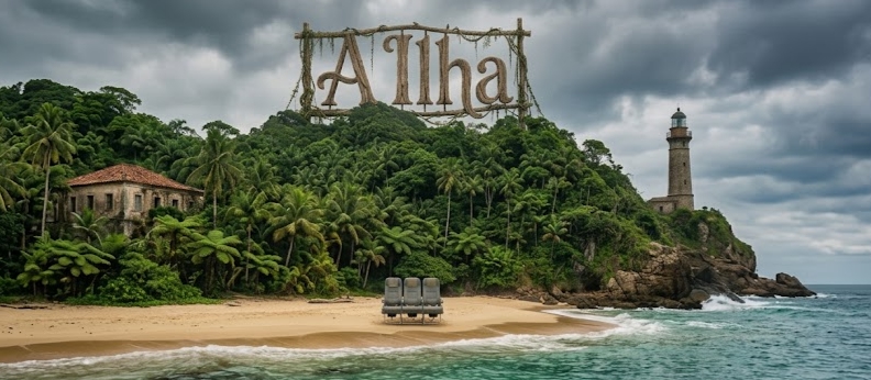Banner da mesa de RPG: A Ilha
