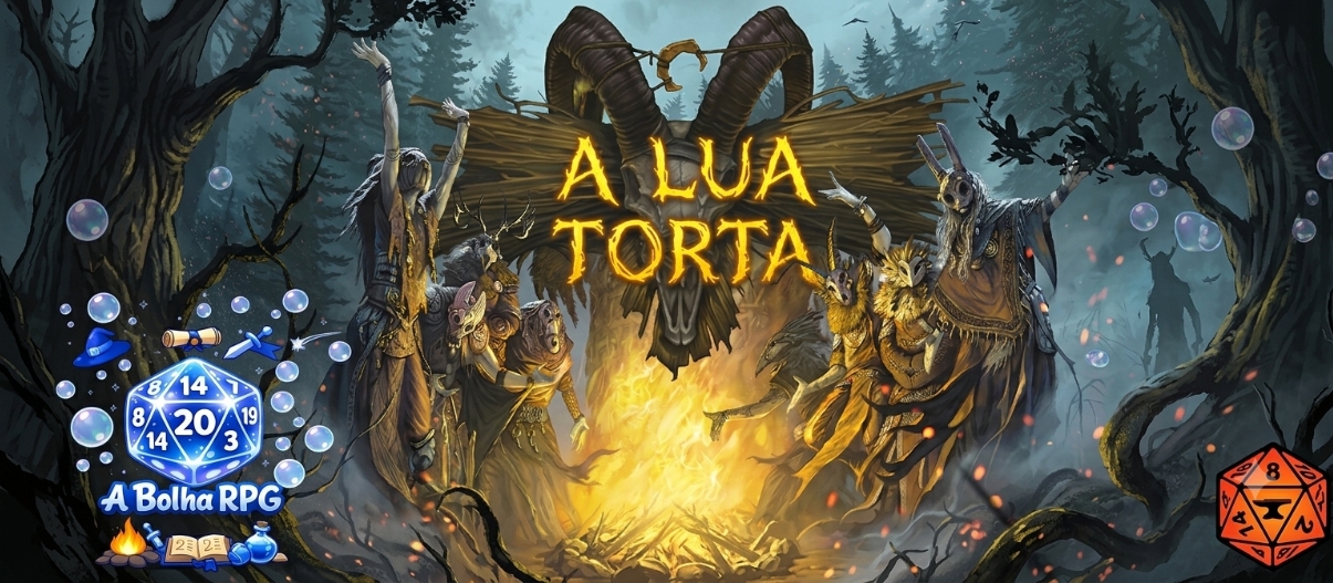 Banner da mesa de RPG: A Lua Torta