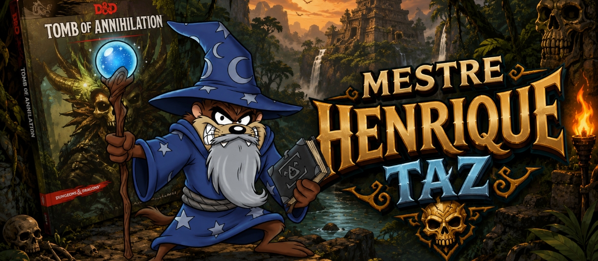 Banner da mesa de RPG: A Tumba da Aniquilação l D&D 2024 l Lvl 3 - 11 l A morte nunca esteve tão próxima.