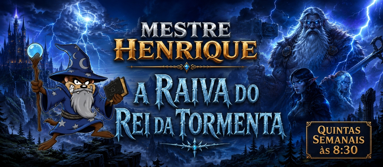 Banner da mesa de RPG: A Raiva do Rei da Tormenta + Endgame Madmage Level 5 -20 (D&D 5.5)