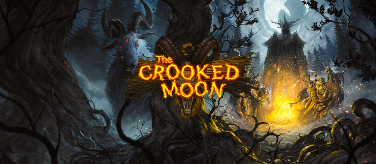 Banner da mesa de RPG: A Lua Torta | The Crooked Moon