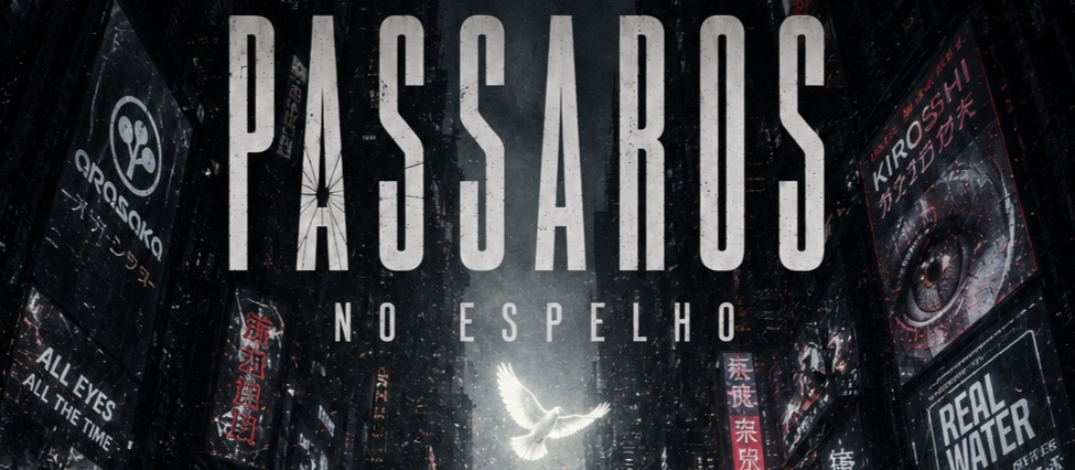 Banner da mesa de RPG: Passáros no Espelho