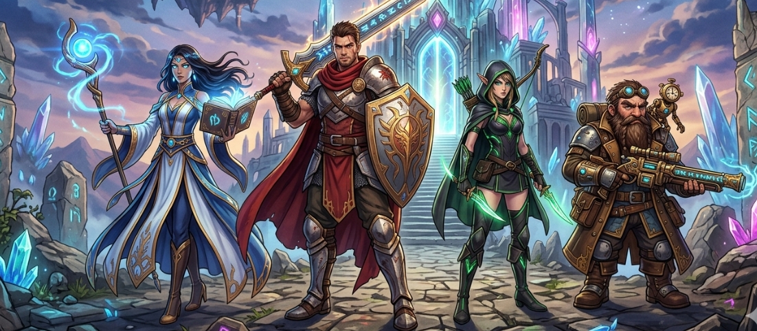 Banner da mesa de RPG: As Lendas