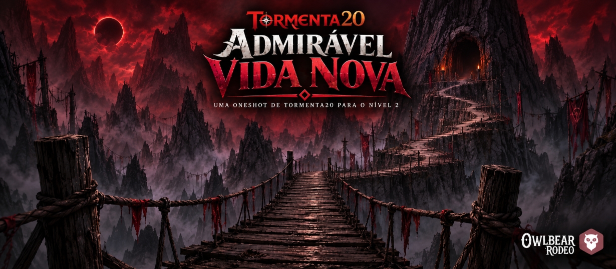 Banner da mesa de RPG: Admirável Vida Nova | Tormenta20