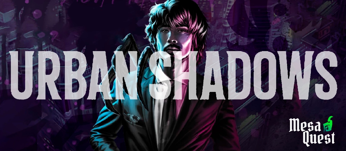 Banner da mesa de RPG: URBAN SHADOWS - A TERRA DO NUNCA