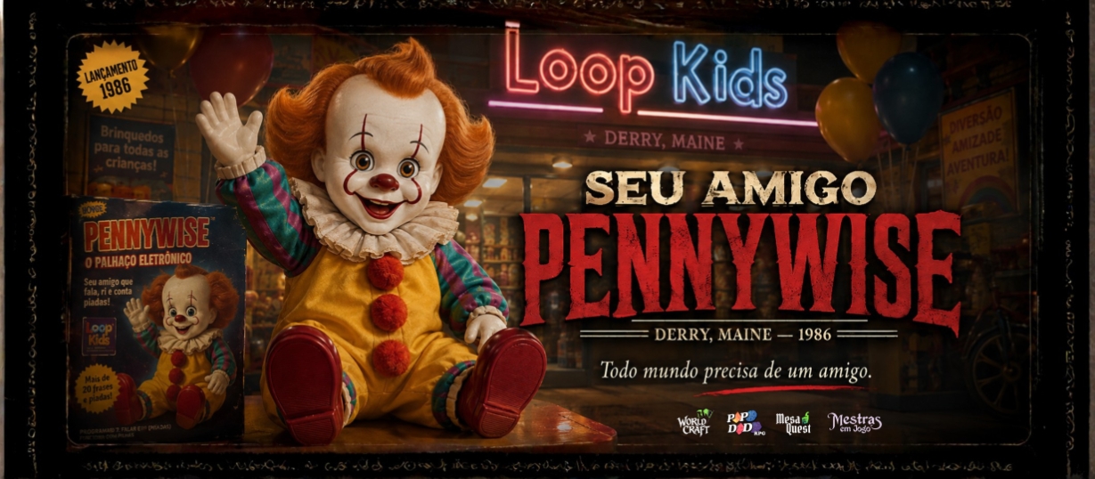 Banner da mesa de RPG: Seu Amigo Pennywise