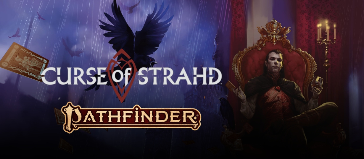 Banner da mesa de RPG: A Maldição de Strahd para Pathfinder 2 Remaster