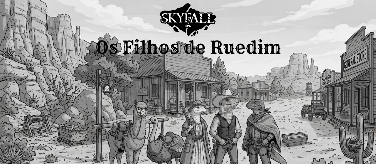 Banner da mesa de RPG: Os Filhos de Ruedim