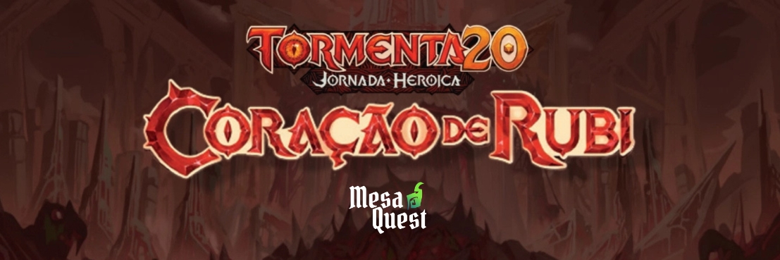 Banner da mesa de RPG: CORAÇÃO DE RUBI ♦️