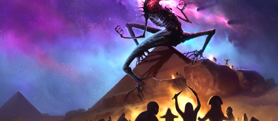 Banner da mesa de RPG: Máscaras de Nyarlathotep