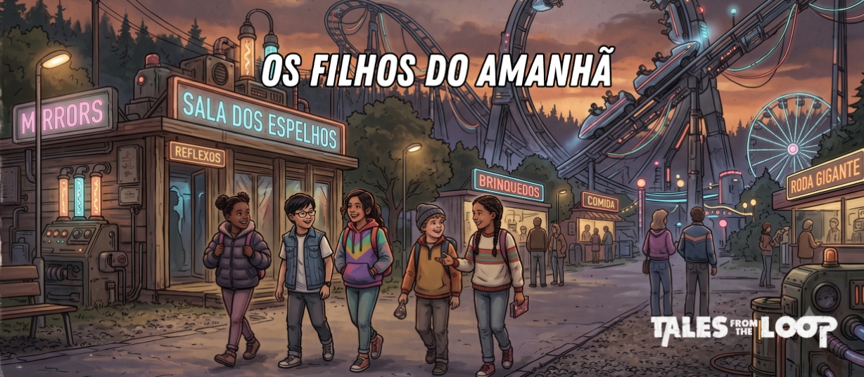 Banner da mesa de RPG: Os Filhos do Amanhã - Arco I