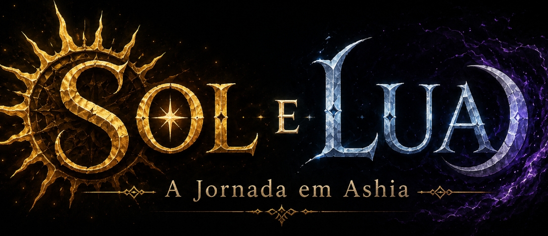 Banner da mesa de RPG: Sol e Lua, A Jornada em Ashia