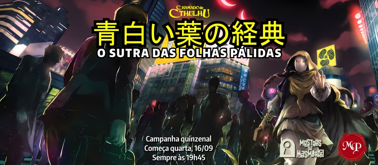 Banner da mesa de RPG: O Sutra das Folhas Pálidas