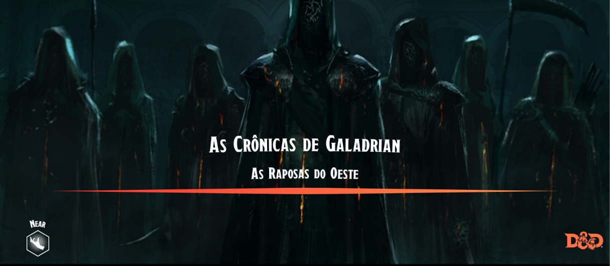 Banner da mesa de RPG: As Crônicas de Galadrian - As Raposas do Oeste
