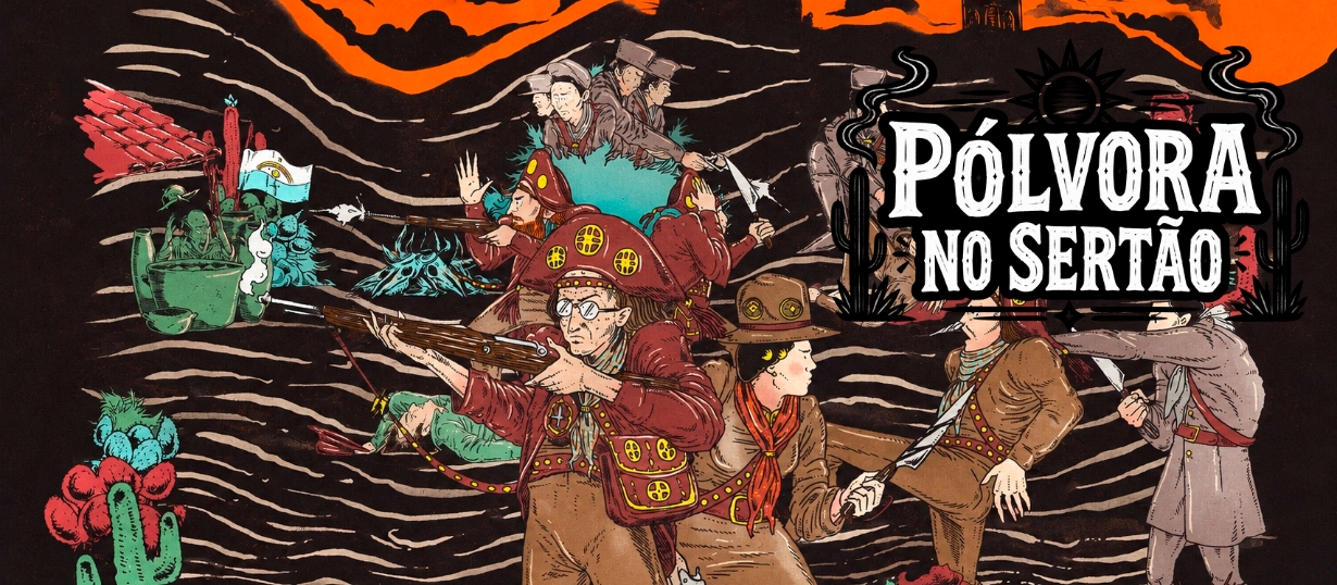 Banner da mesa de RPG: Pólvora no Sertão