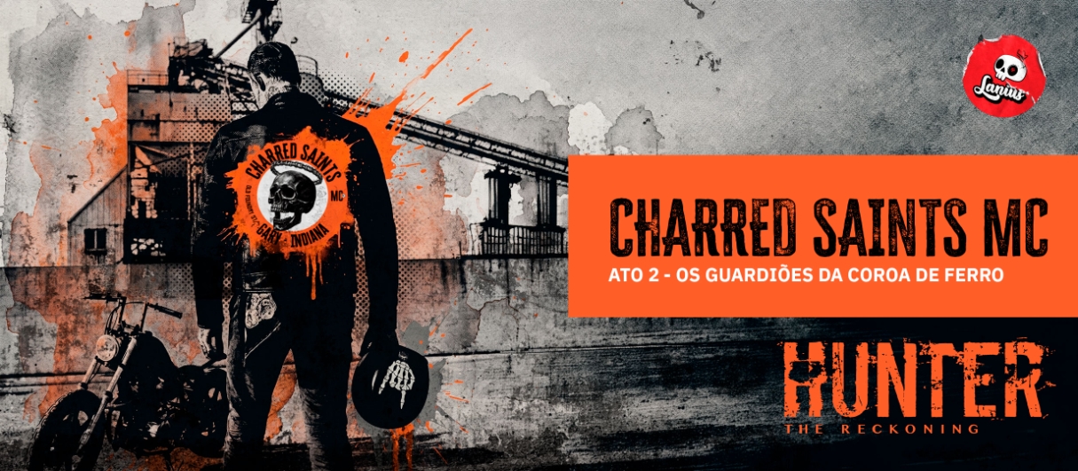 Banner da mesa de RPG: Charred Saints MC - A Liturgia do Asfalto