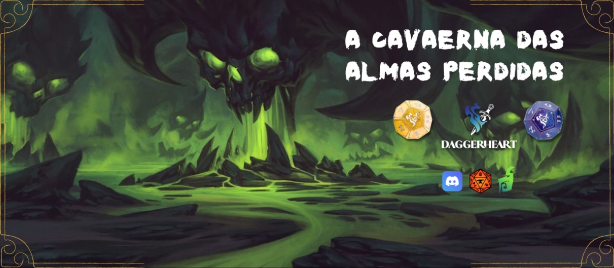 Banner da mesa de RPG: Caverna das Almas Perdidas