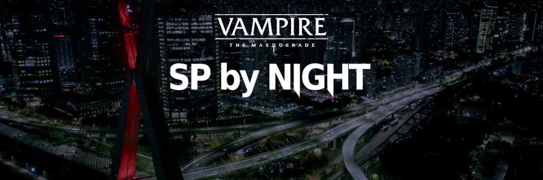 Banner da mesa de RPG: Vampiro: A Máscara - Despertar para a Noite