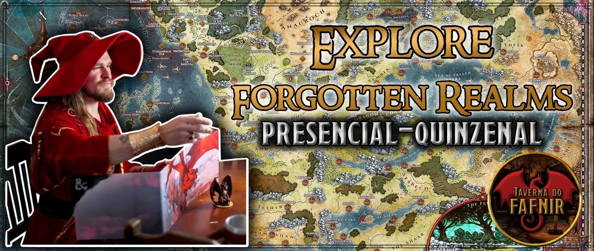 Banner da mesa de RPG: Explore Forgotten Realms - Campanha #3