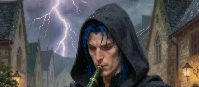 Banner da mesa de RPG: O Menestrel Sombrio