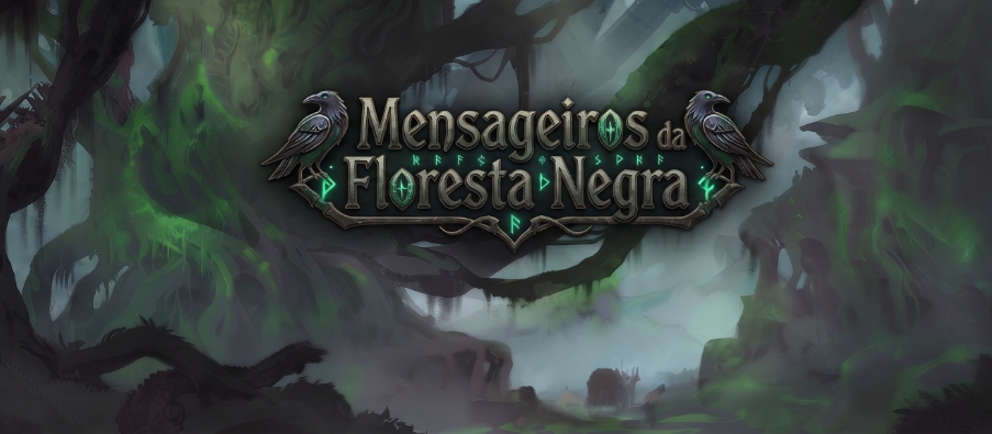 Banner da mesa de RPG: Mensageiros da Floresta Negra - Mesa de introdução ao Daggerheart