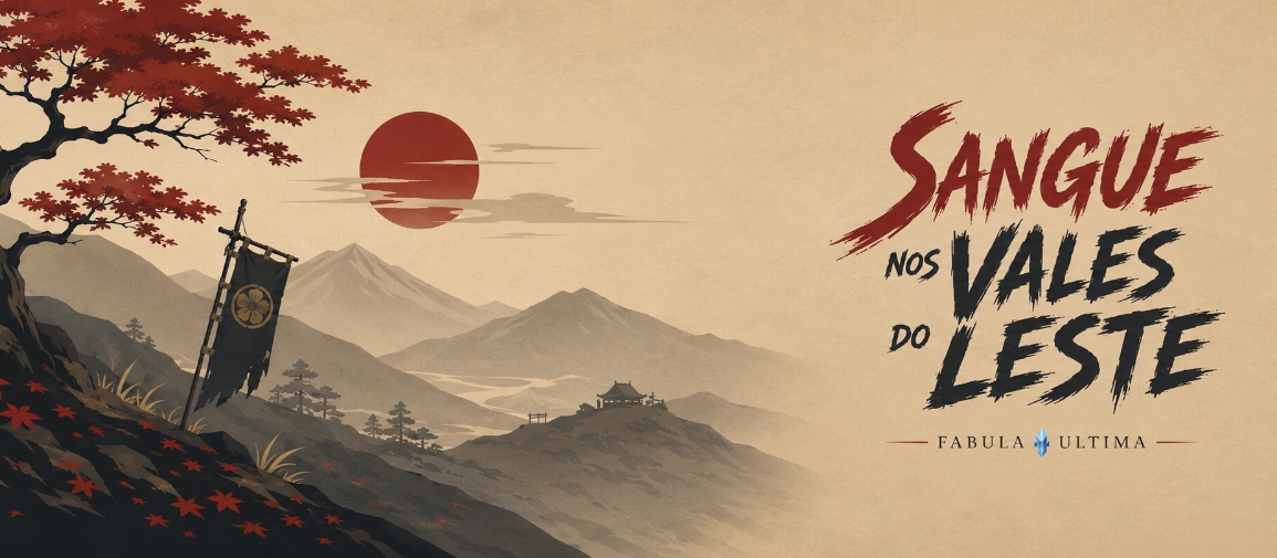 Banner da mesa de RPG: Sangue nos Vales do Leste