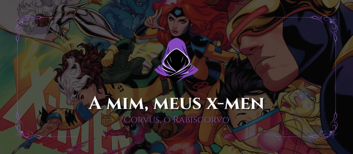 Banner da mesa de RPG: A mim, meus X-Men