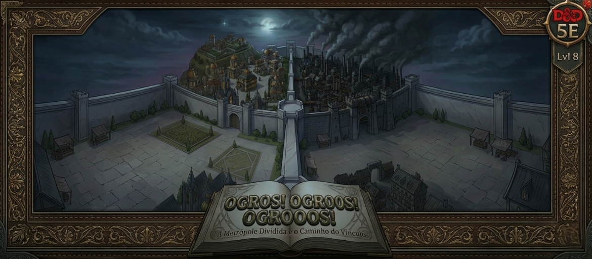 Banner da mesa de RPG: Ogros! Ogroos! Ogrooos!