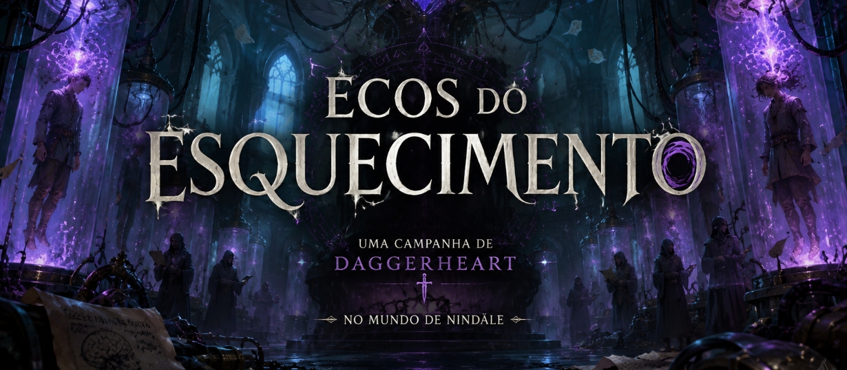 Banner da mesa de RPG: Ecos do esquecimento