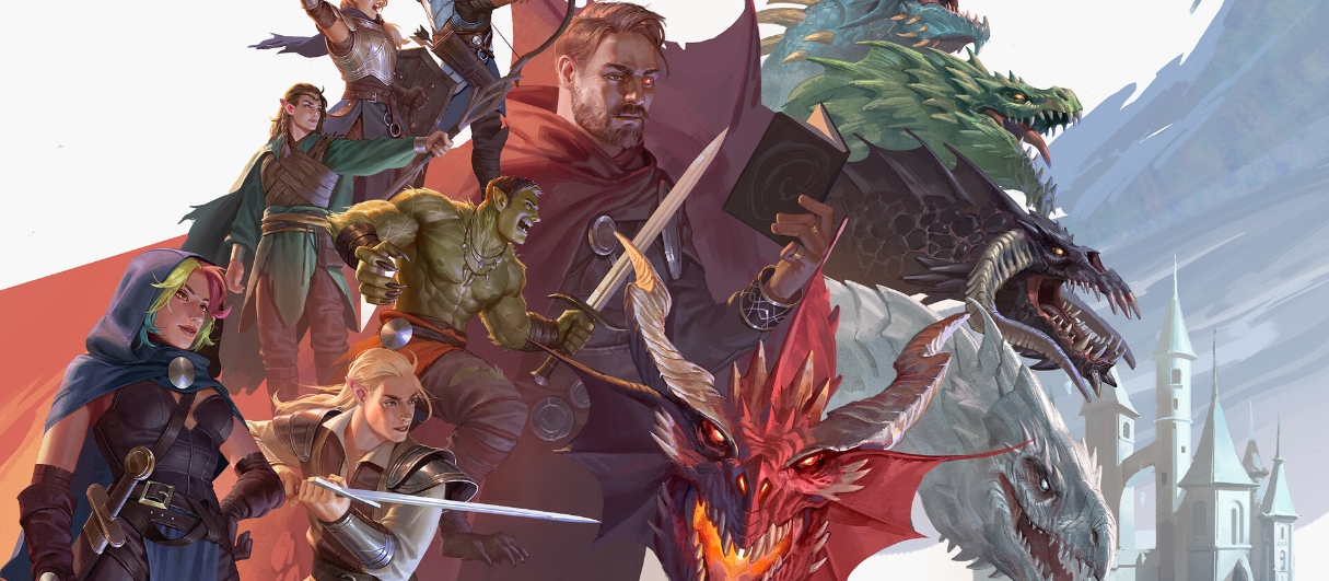 Banner da mesa de RPG: A Guerra dos Dragões