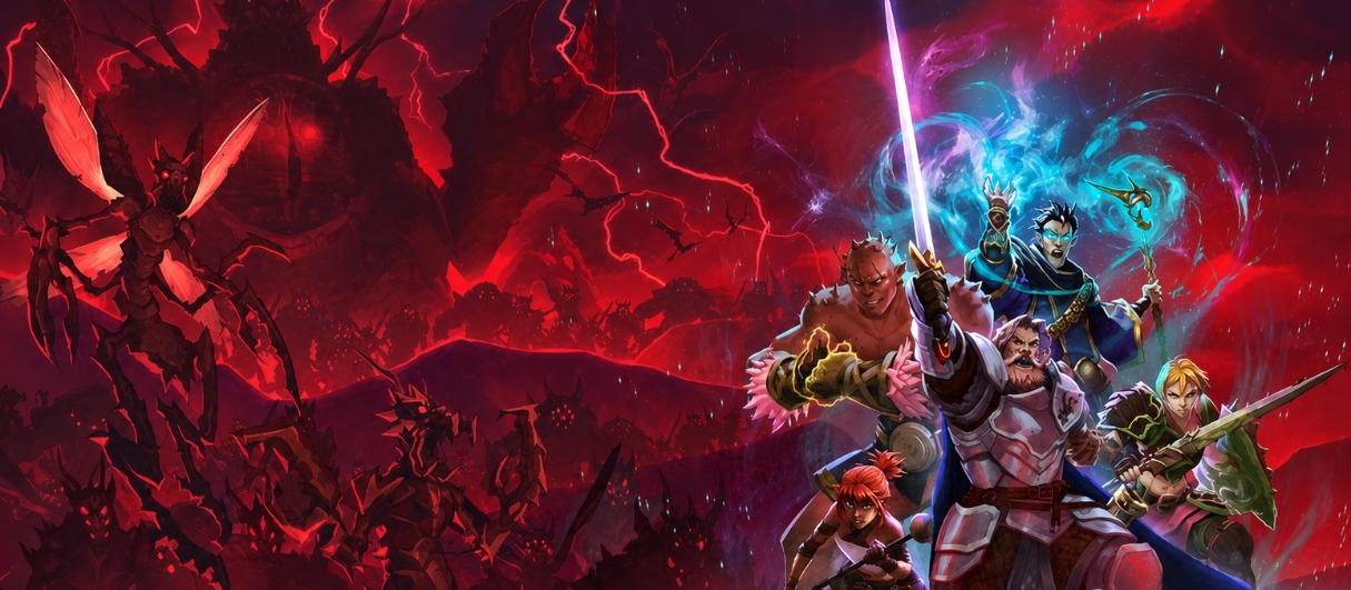 Banner da mesa de RPG: Jornada Heroica: Coração de Rubi